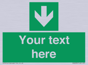 Safe condition Custom arrow down sign